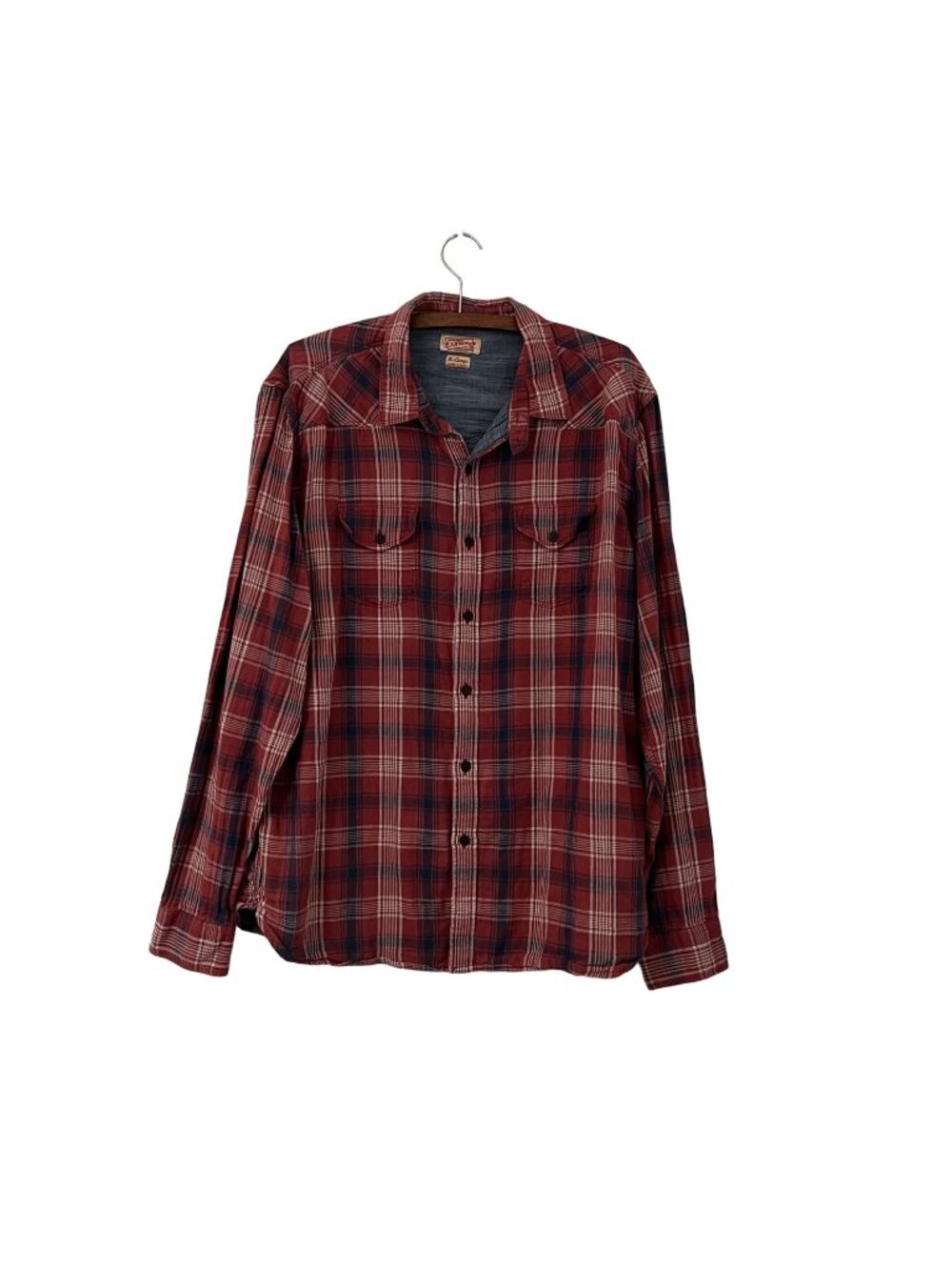 Lucky Brand Mens California Classic Fit Plaid Woven Long Sleeve Button Shirt XL